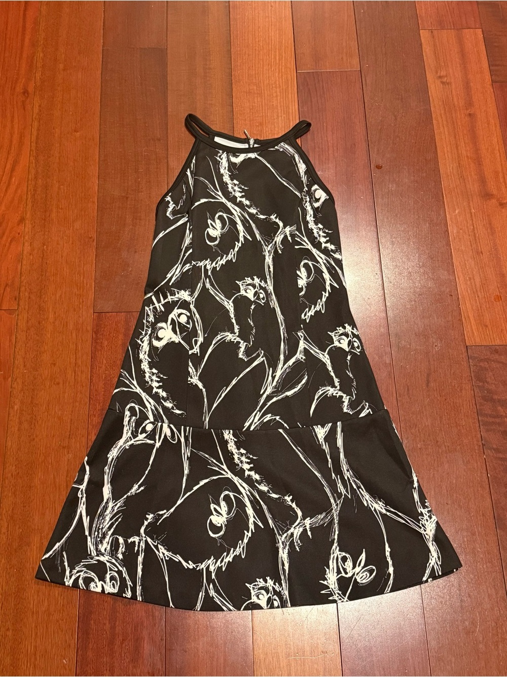 Kensie Black and White Printed Mini Dress